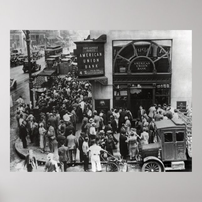 UNDERBAR DEPRESSION BANK SPRINGA 1931 POSTER (Framsidan)