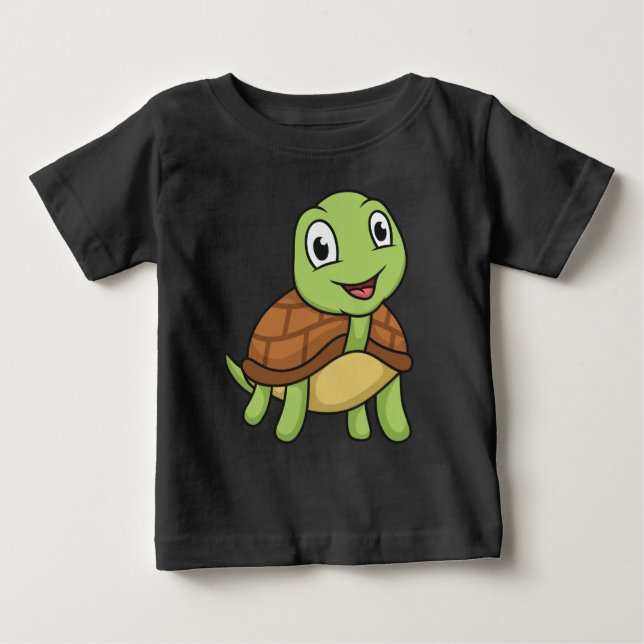 Underbar design för Cute Turtle för Djur älskare T Shirt (Framsida)