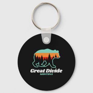 Underbar Divide Montana Skiing Snowboarding Bear Nyckelring