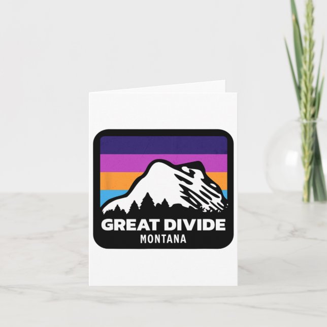 Underbar Divide Montana Skiing Snowboarding Family Kort (Framsida)