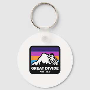 Underbar Divide Montana Skiing Snowboarding Family Nyckelring