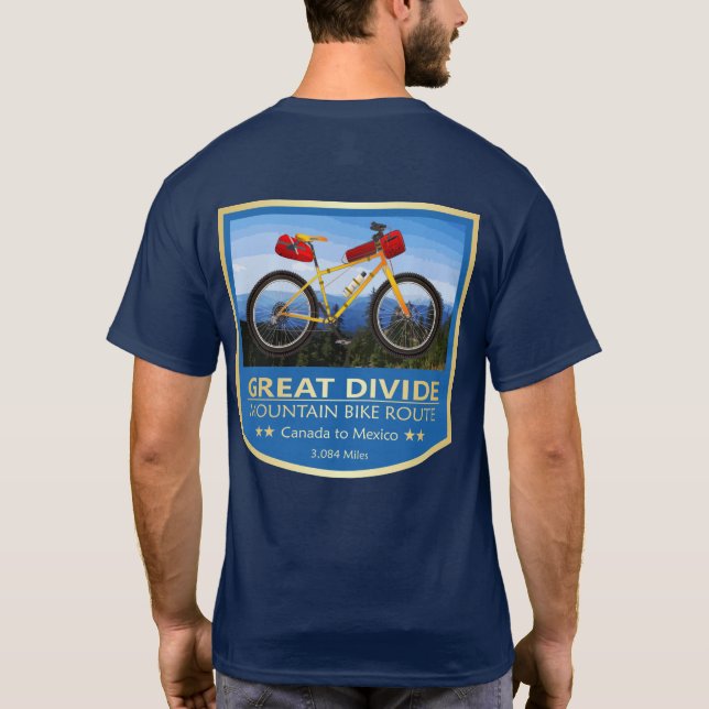 Underbar Divide Mtn Bike Rte (cykel2) T Shirt (Baksida)