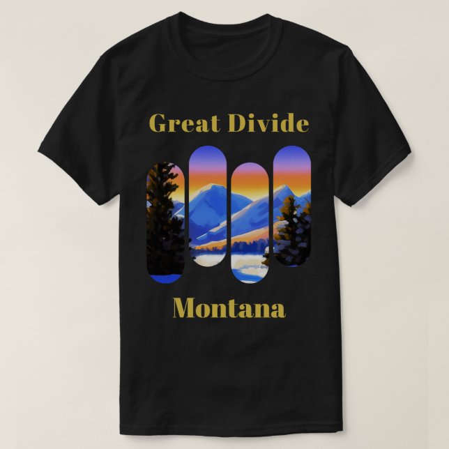 Underbar Divide ski Montana T Shirt (Design framsida)