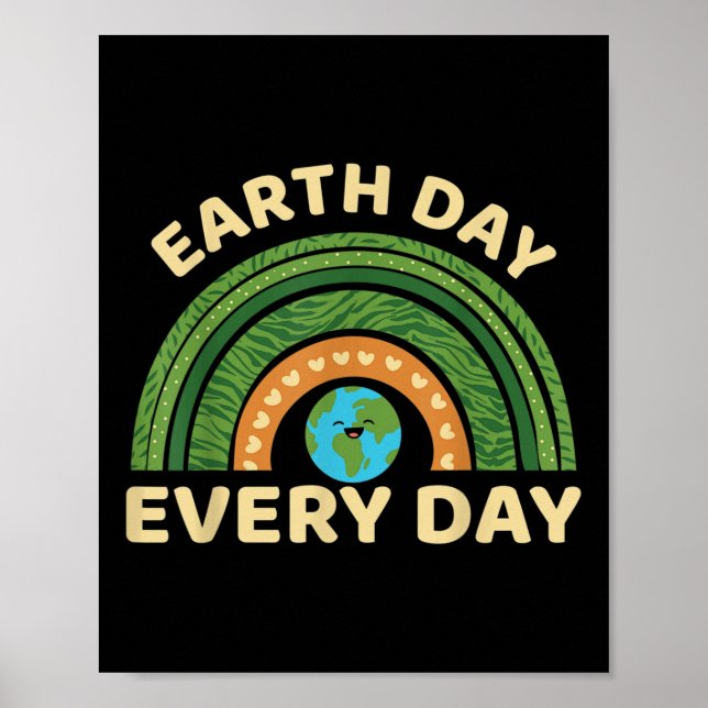 Underbar Earth World Globe Earth Day Environmental Poster (Framsidan)