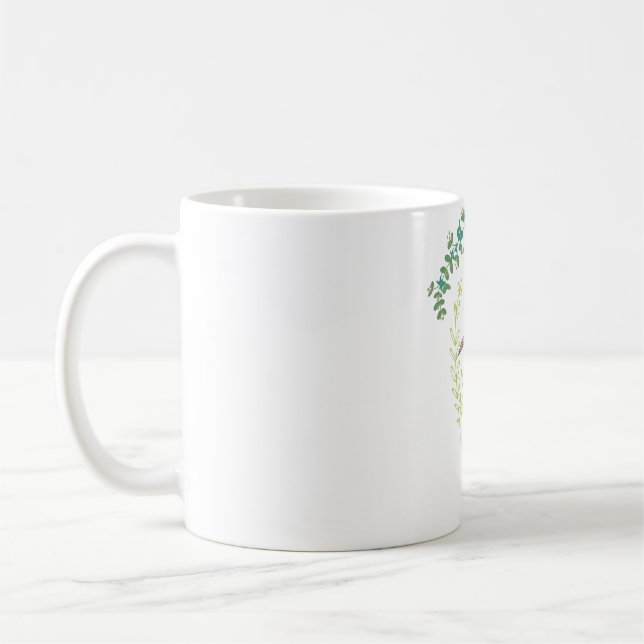 Underbar Egret-blommigten mönster Kaffemugg (Vänster)