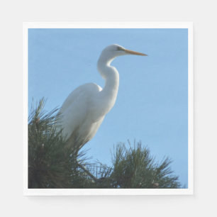 Underbar Egret i Sunny Florida Pappersservett
