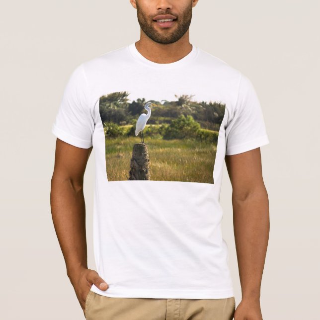Underbar Egret vid Viera Wetlands T Shirt (Framsida)