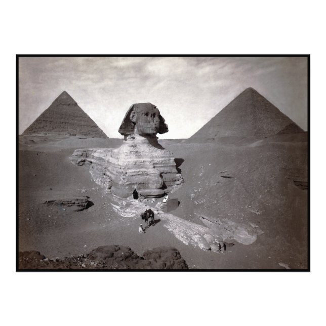 Underbar Egypten för Sphinx & Giza Pyramids Necrop Fototryck (Framsidan)
