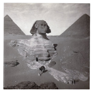 Underbar Egypten för Sphinx & Giza Pyramids Necrop Kakelplatta