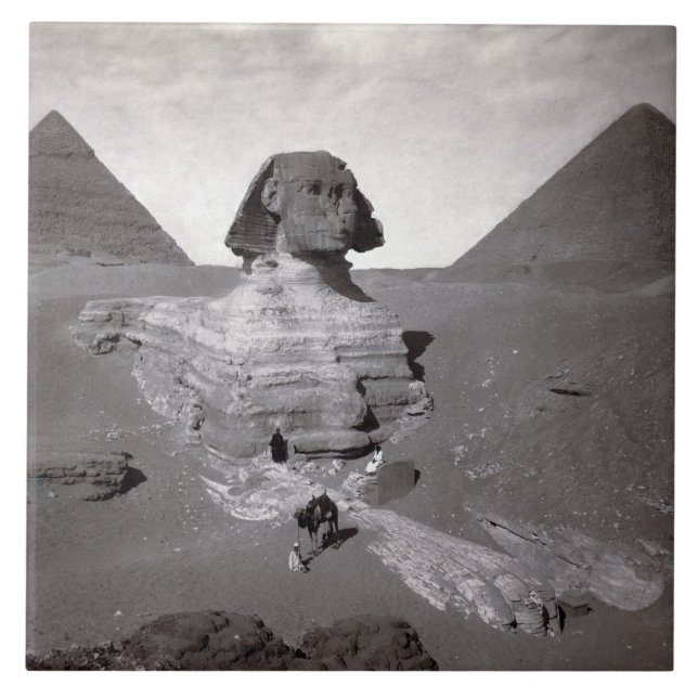 Underbar Egypten för Sphinx & Giza Pyramids Necrop Kakelplatta (Framsidan)
