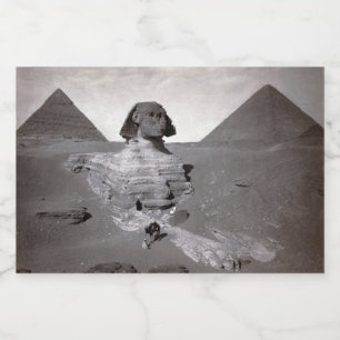 Underbar Egypten för Sphinx & Giza Pyramids Necrop Mat Etiketter