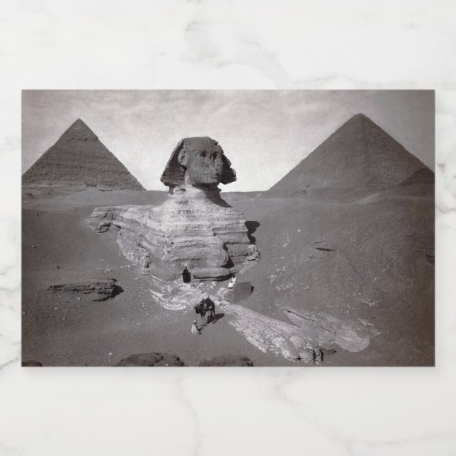 Underbar Egypten för Sphinx & Giza Pyramids Necrop Mat Etiketter (Singel etikett)