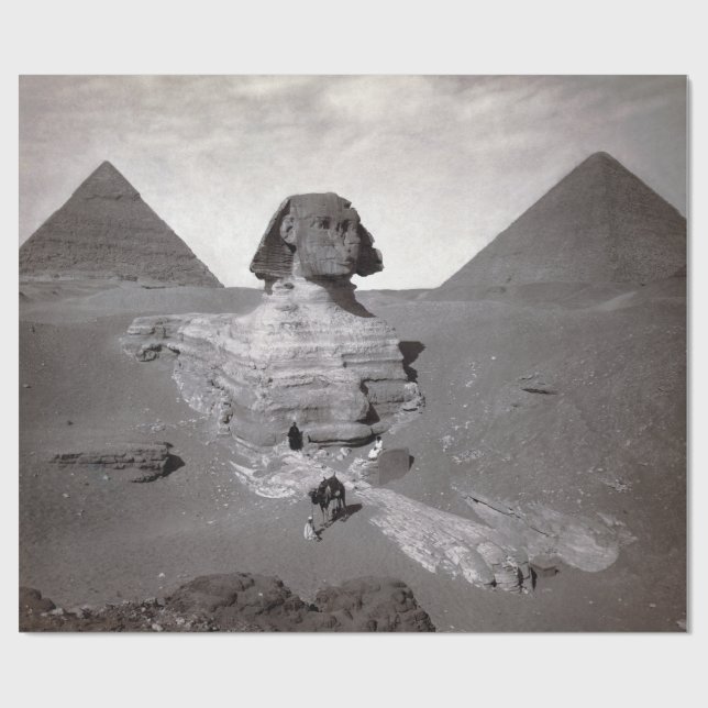 Underbar Egypten för Sphinx & Giza Pyramids Necrop Presentpapper (Platt)