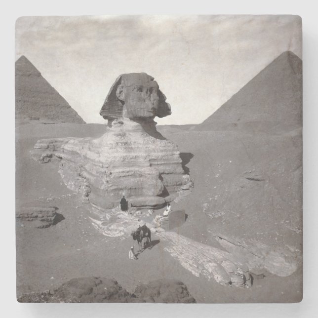 Underbar Egypten för Sphinx & Giza Pyramids Necrop Stenunderlägg (Framsidan)