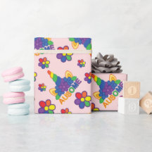 Underbar enhörningshorn färgglika blommor autism p