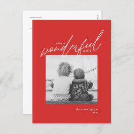 Underbar, enkel fotoutställning Julrött Helgdag Helg Vykort