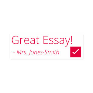 "Underbar Essay!" Tutor Rubber Frimärke Självfärgande Stämpel
