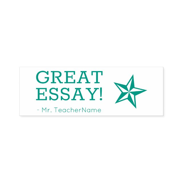 underbar ESSAY!" Utbildare Feedback Rubber Frimärk Självfärgande Stämpel (Design)