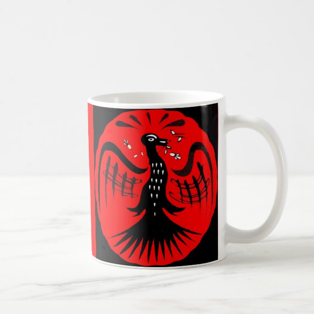 underbar fågelkonst kaffemugg (Höger)