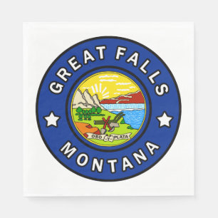 Underbar Falls Montana Pappersservett
