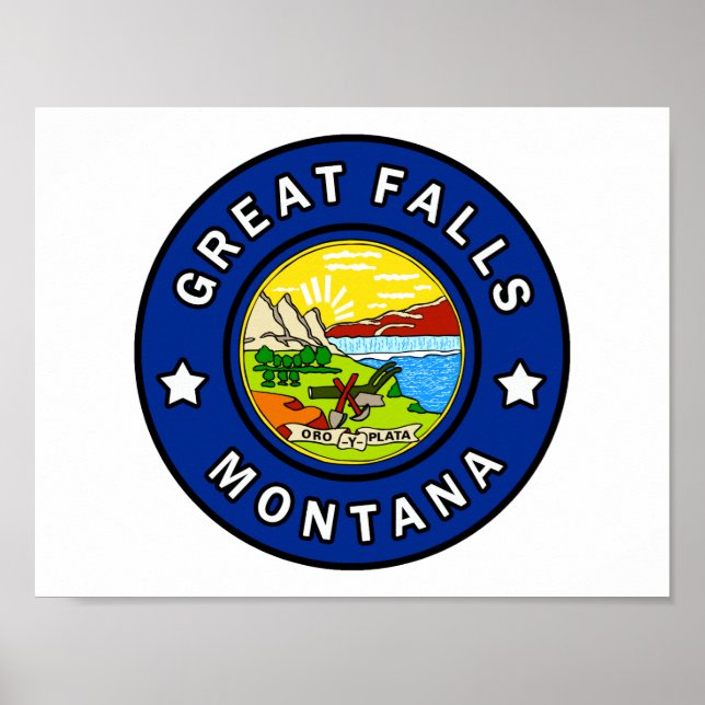 Underbar Falls Montana Poster (Framsidan)
