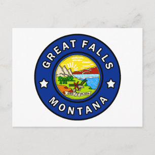 Underbar Falls Montana Vykort