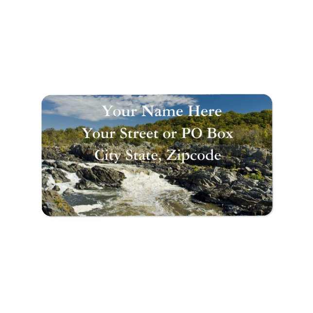 Underbar Falls Virginia Adressetikett (Framsidan)