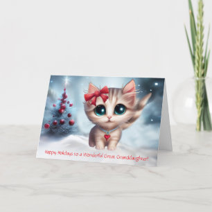 Underbar fardotters julklapp Helgdag Cute Cat Kort