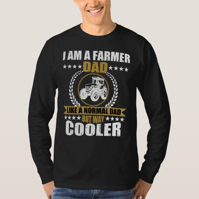 Underbar Farmer Pappa Gift-traktor Farm Far A F T Shirt (Framsida)