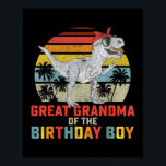 Underbar farmor Dinosaur of the Birthday Boy Poster<br><div class="desc">Underbar mormor Dinosaur of the Birthday Boy Matching Family Gift. Perfekt-gåva till pappa,  mamma,  pappa,  manar,  kvinnor,  vänner och familjemedlemmar på Thanksgiving Dag,  juldag,  Mors dag,  Fars dag,  4 juli,  1776 Oberoende dag,  veterandagen,  Halloween D,  Patrick's Day</div>