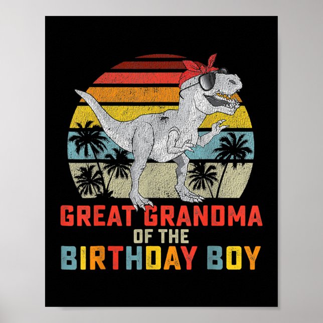 Underbar farmor Dinosaur of the Birthday Boy Poster (Framsidan)