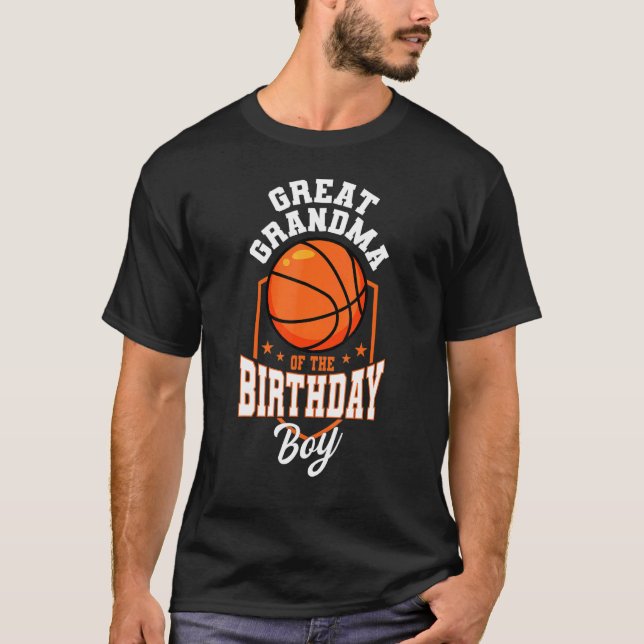 Underbar farmor i födelsedagstokens baskettema t shirt (Framsida)