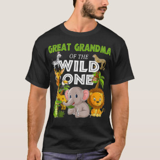 Underbar farmor i Vilden En zoo Birthday Safari T Shirt