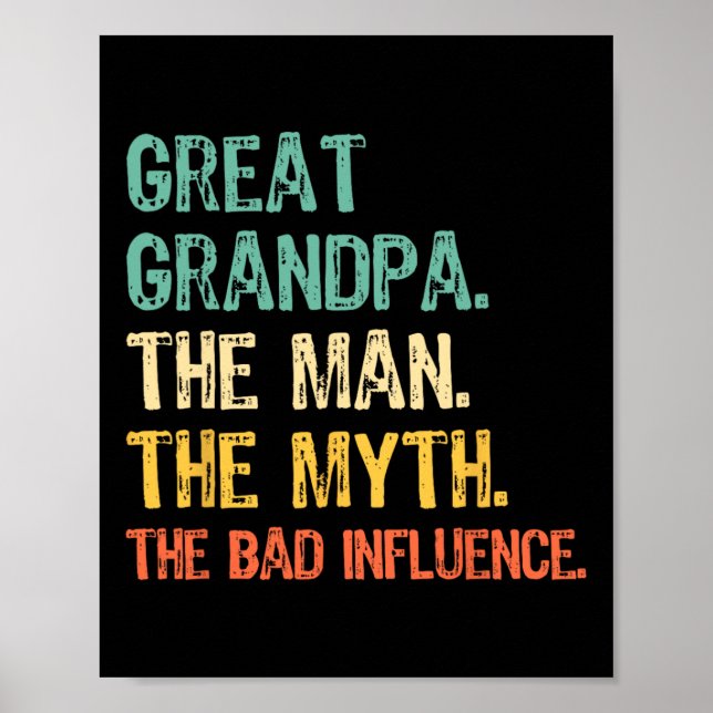 Underbar farmor, mannen, myth D Influence funny R Poster (Framsidan)
