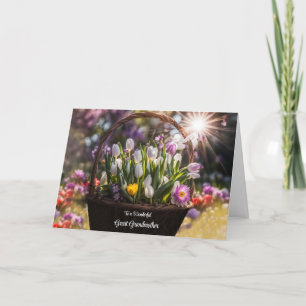 Underbar farmor Mors dag Vår Bouquet Kort