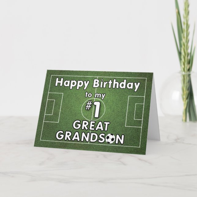 Underbar farmsonfödelsedag med Grass Fält och Kort (Framsida)