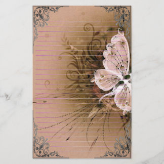 Underbar fjärilsPIXELkonst Brevpapper