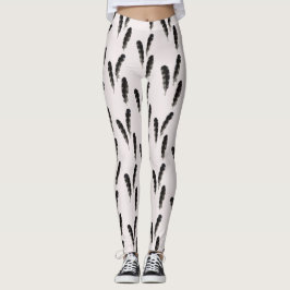 Underbar fläckpecker Feathers Mönster Legging