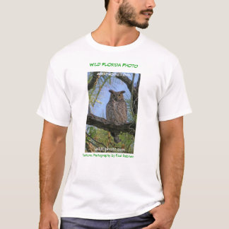 Underbar för vildFlorida för Horned uggla T-tröja T-shirt