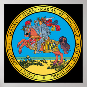 Underbar försegling av delstaten Maryland Poster