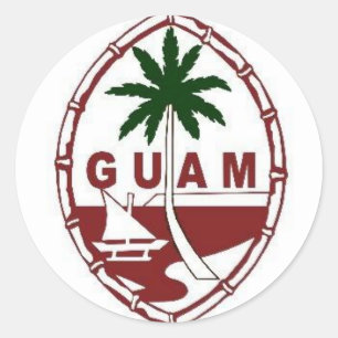 Underbar försegling av Guam Runt Klistermärke