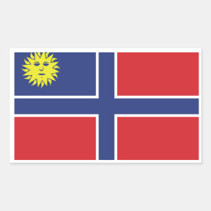 underbar försegling av muskogen - flagga av muskog rektangulärt klistermärke