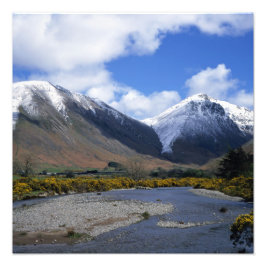 Underbar Gable och Kirk Fell Wasdale Sjö Fototryck