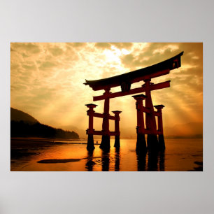 Underbar Gateway i Miyajima Poster