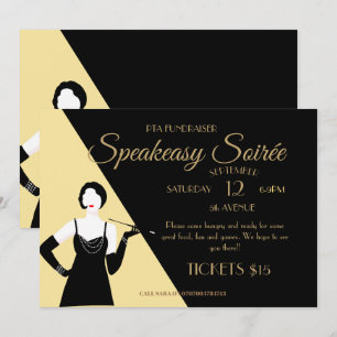Underbar Gatsby 1920-talet poster Flapper Party pr Inbjudningar
