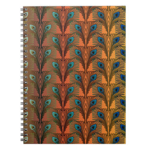 Underbar Gatsby Feathers art deco design Anteckningsbok