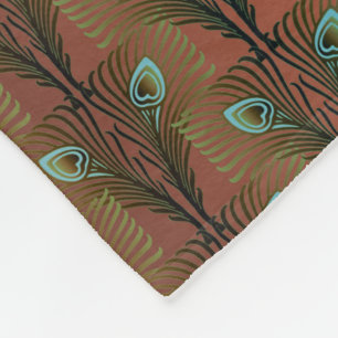 Underbar Gatsby Feathers art deco design Fleecefilt