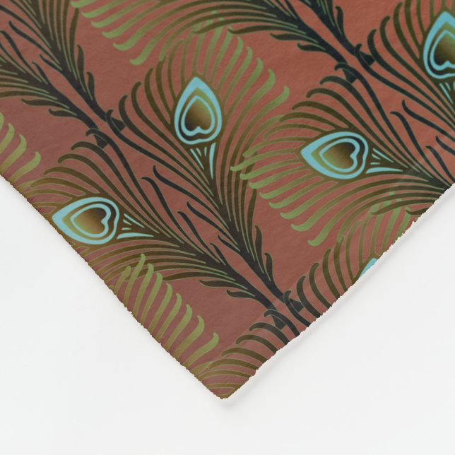 Underbar Gatsby Feathers art deco design Fleecefilt (Hörn)