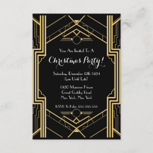 Underbar Gatsby NYC Thome julen Party Inbjudningar