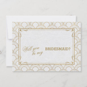 Underbar Gatsby Vintage Art Deco Bröllop Bridesmai Inbjudningar